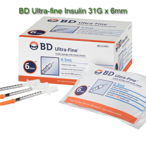 BD Ultrafine Insulin 31G x 6mm 100 ชิ้น/กล่อง
