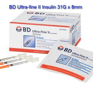 BD Ultrafine Insulin 31G x 8mm 100 ชิ้น/กล่อง