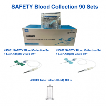 SAFETY Blood Collection Sets + Luer Adapter