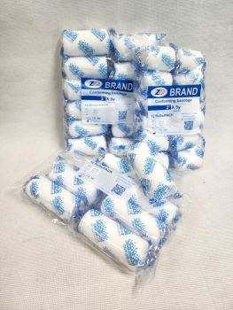 ผ้าก๊อซพันแผล ZD conforming bandage เนื้อนุ่ม ซึมซับดี (บรรจุ 12 ม้วน/แพ็ค)